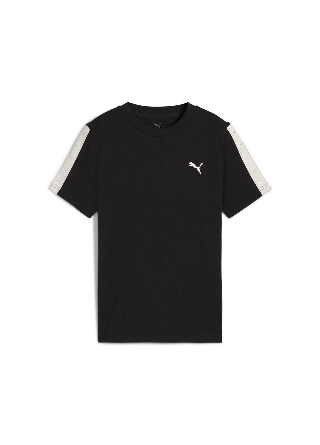 Черная демисезонная детская футболка essentials tape tee youth Puma