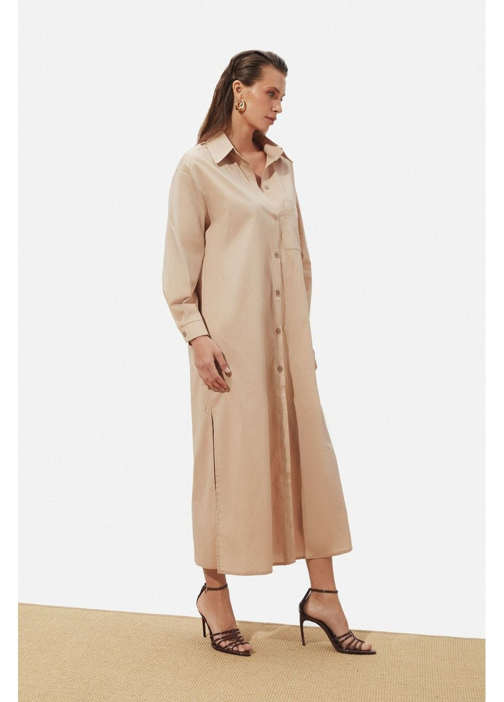 Бежева сукня-сорочка Seventeen