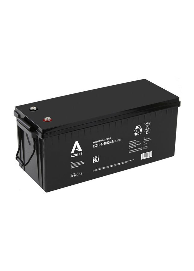 Аккумулятор Super GEL ASGEL122000M8, Black Case, 12V 200.0Ah (522 x 240 x 219) Q1 AZBIST (315436170)