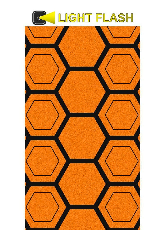 Наклейки світловідбивні на раму велосипеда жовтогарячі Schiok! (316150950)