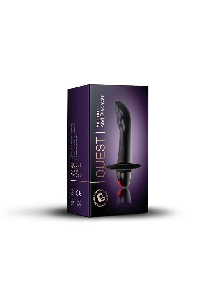 Вібростимулятор простати Rocks Off Quest Black, макс діаметр 2,2 см, унісекс: підходить для точки G Rocks-Off (369948486)
