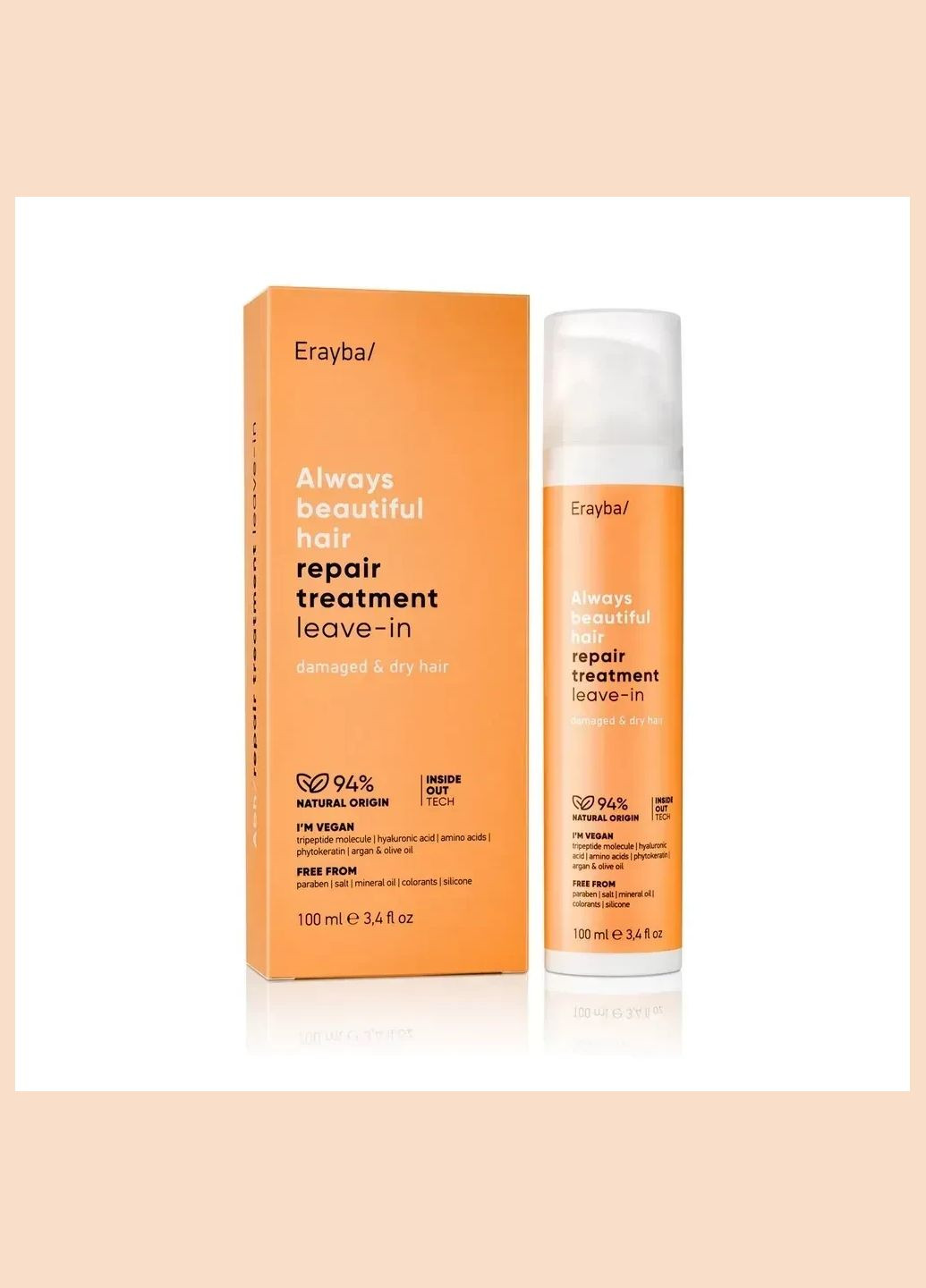 Восстановительная и увлажняющая сыворотка для волос ABH Repair Treatment Leave-in 100 мл Erayba (339051842)