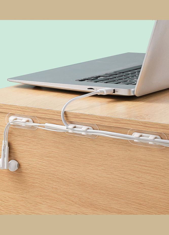 Фиксатор кабеля стяжка для проволоки держатель-клипса 5,6х2 см Белый 15 шт CHOICE (349844106)