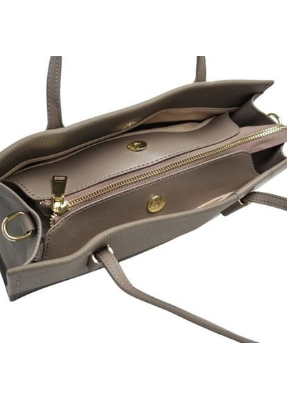 Сумка жіноча шкіряна сіра каркасна 2 ручки (Д/Ш/В) 30/12/27 (см) No Brand (336377809)