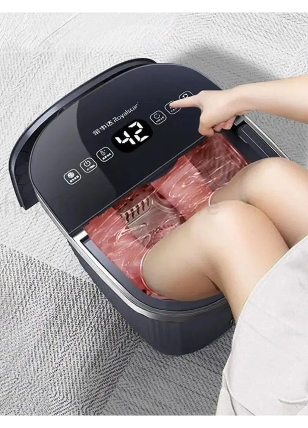 Гідромасажна ванна для ніг Royalstar-2205 з роликовим масажем + підігрів води та бульбашковий ефект No Brand (332636299)