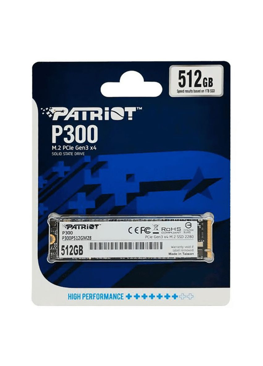 SSD M.2 P300 512GB NVMe 2280 PCIe 3.0x4 3D NAND TLC Patriot (314747991)