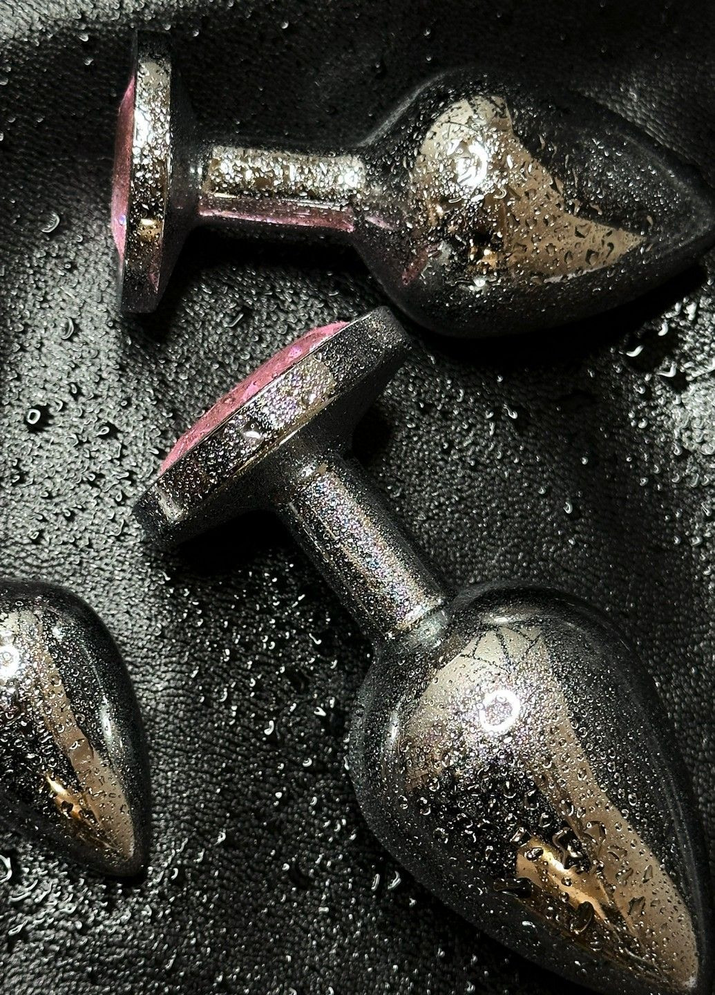 Анальна пробка металева розмір M рожевий No Brand (316663110)