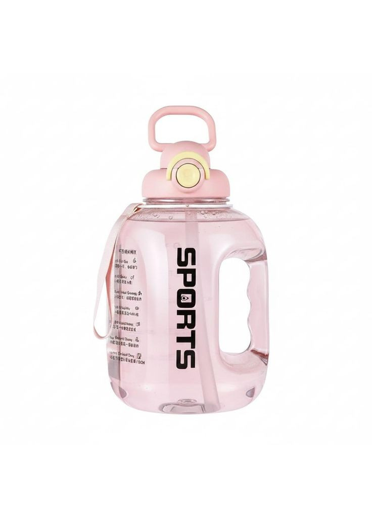 Легкая бутылка SPORTS для воды из пищевого пластика 1600 мл. Розовая No Brand (345701865)