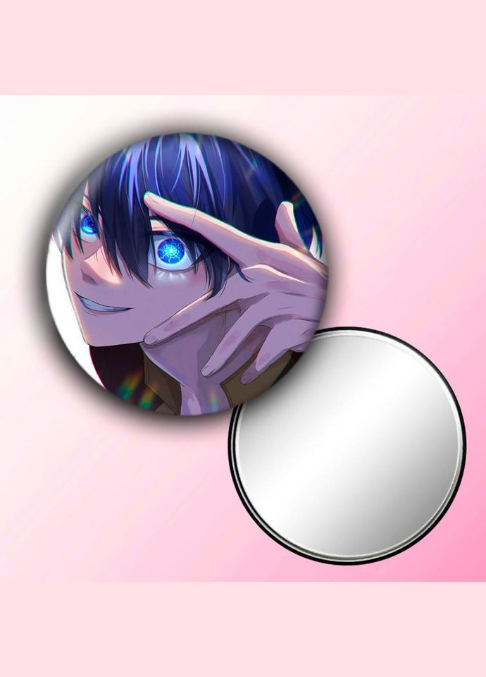 Дзеркальце косметичне кишенькове Аніме Синя в'язниця #0007 із малюнком круглий 56 мм No Brand (309155974)