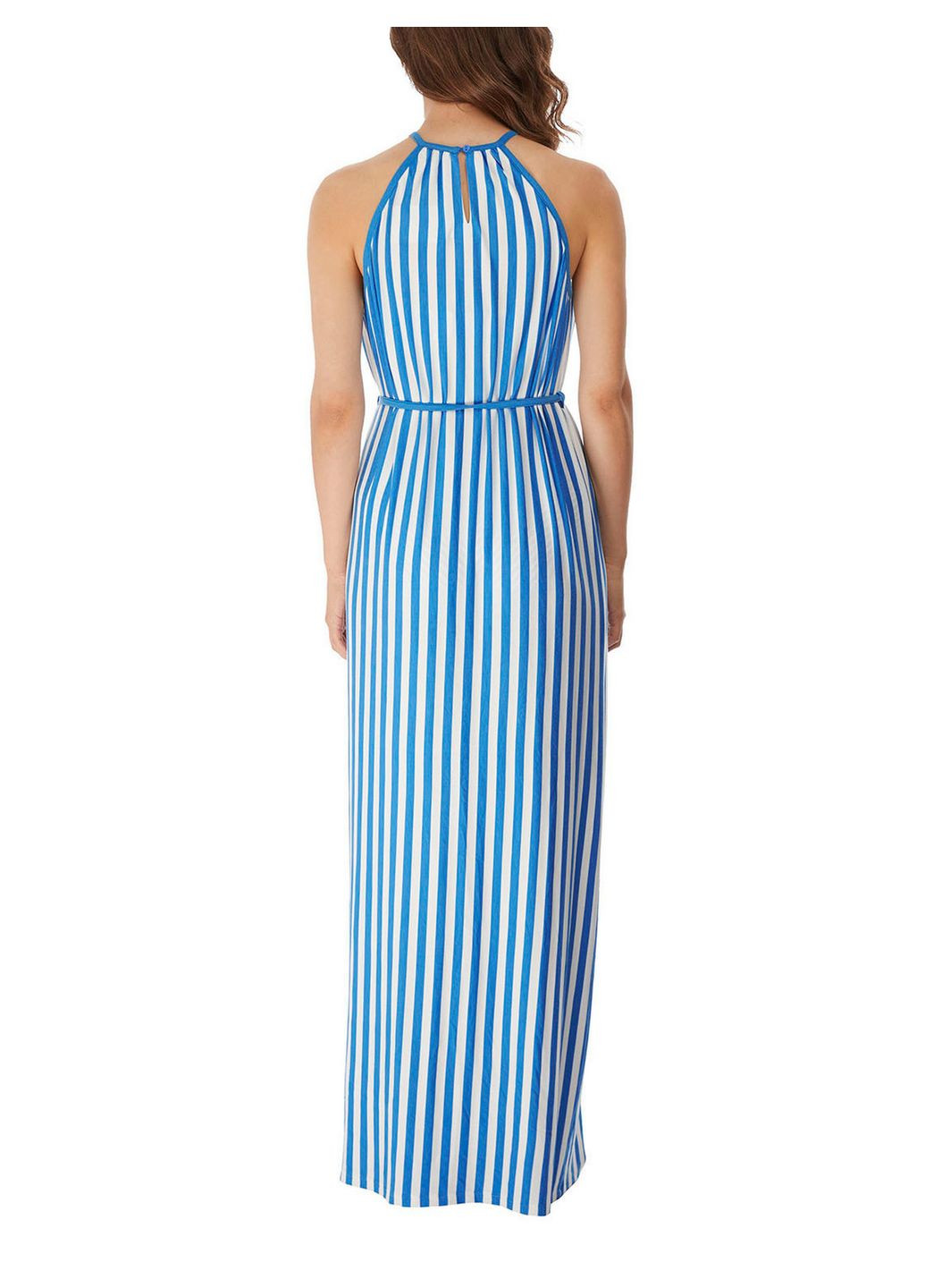 Голубое пляжное платье пляжное 6799bmn Freya в полоску