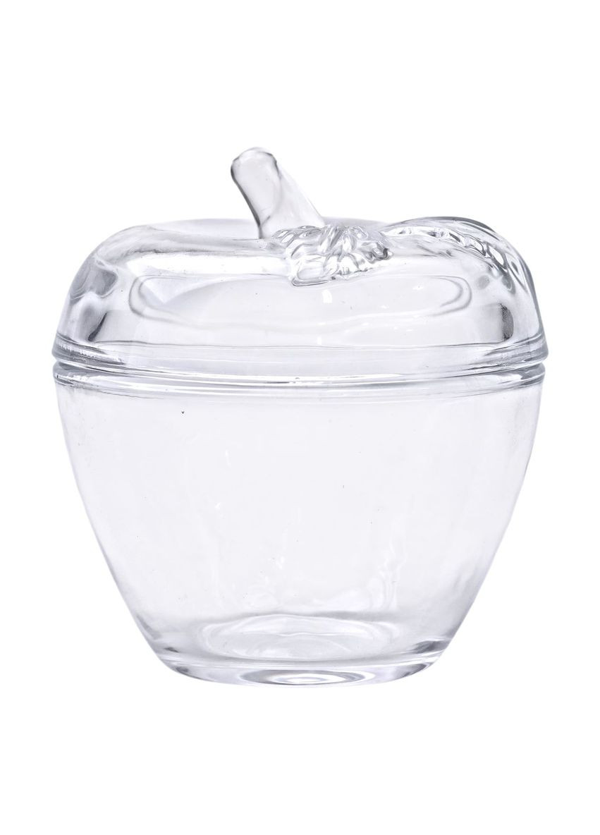 Цукерниця з кришкою Ø 9.5 см ваза цукерниця кругла скляна у формі яблука HP-4-101 (A-034119) Yiwu (352769582)