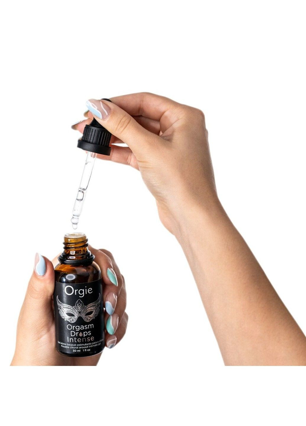 Збуджувальні краплі для клітора Orgasm Drops Intense, 30 мл, тепло-холод, смак яблука Orgie (332769446)