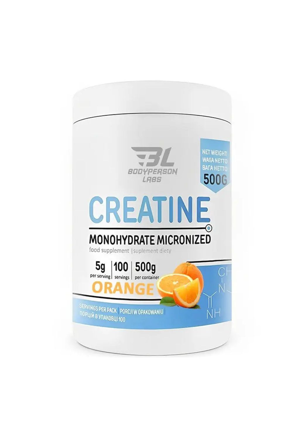 Creatine monohydrate - 500g Orange моногідрату креатину Bodyperson Labs (284725597)