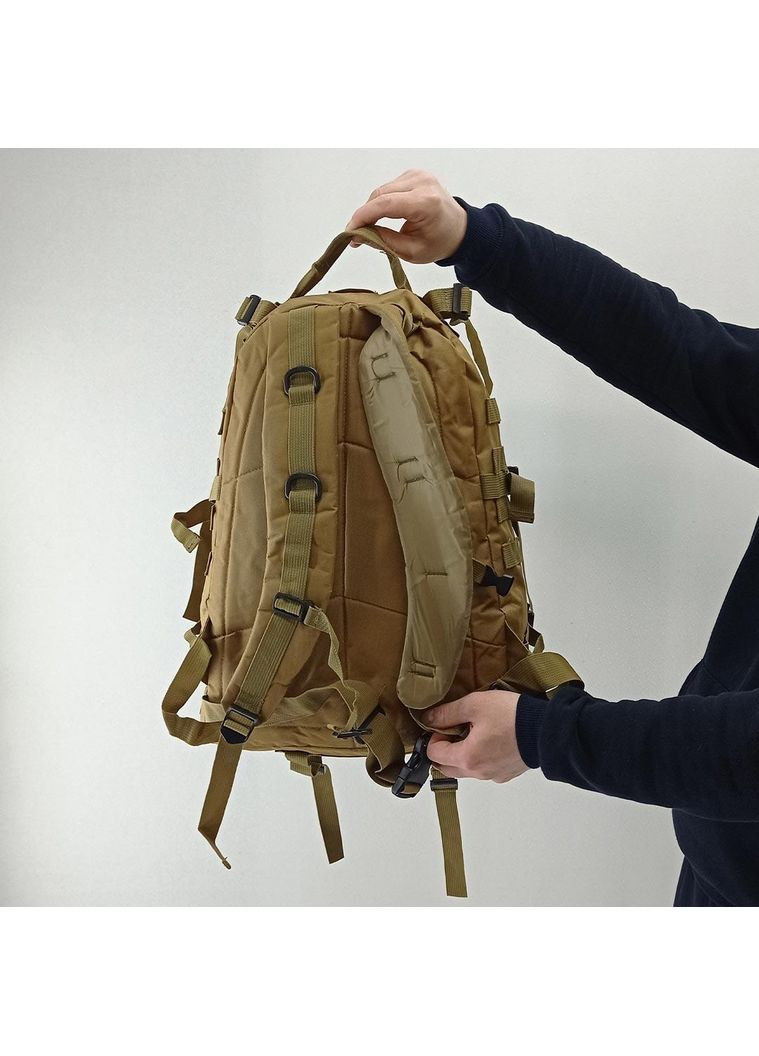 Тактичний рюкзак Raid 40 літрів туристичний армійський рюкзак похідний із системою M.O.L.L.E Coyote L&L (363132490)