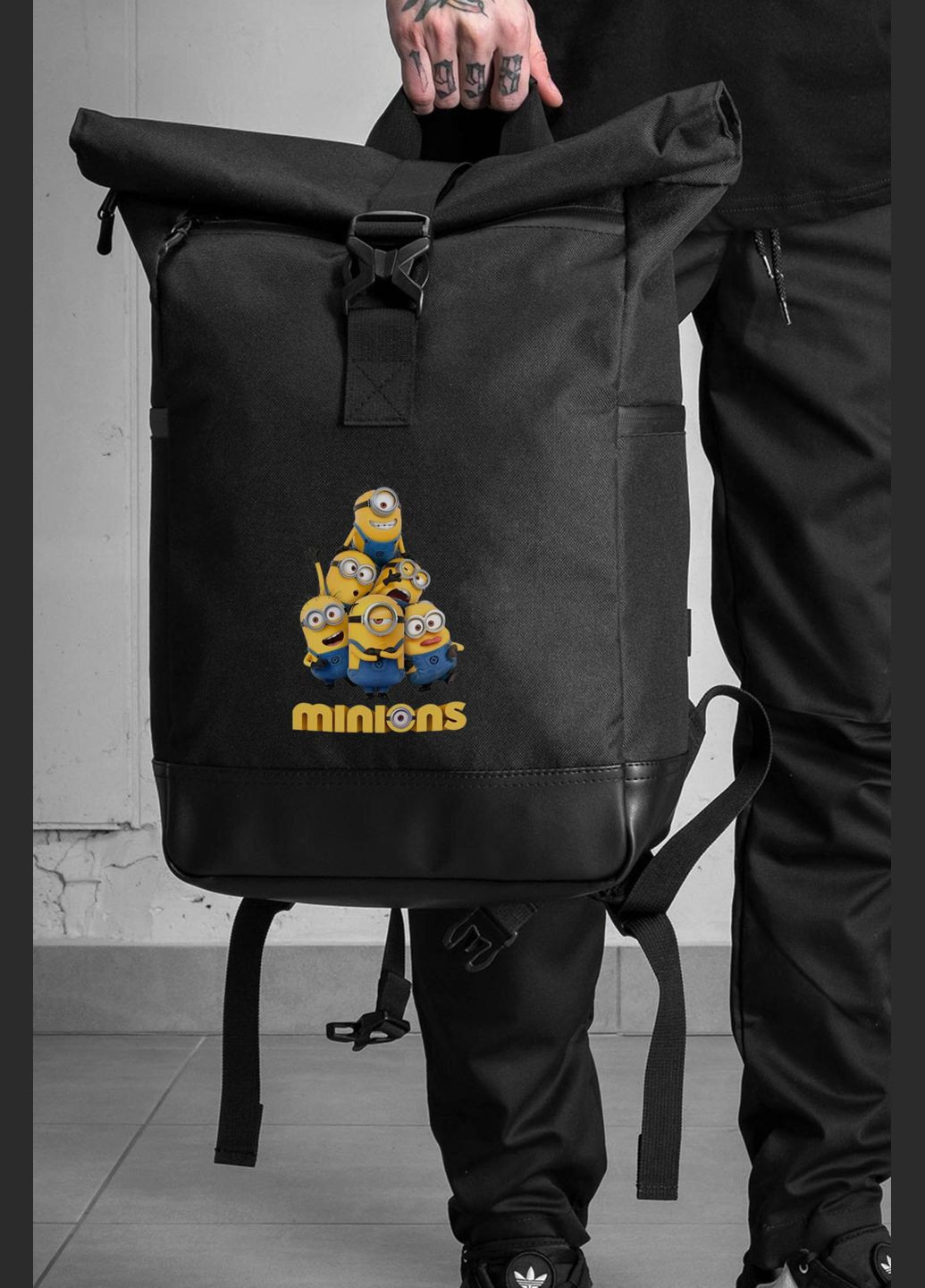 Повседневный Рюкзак Роллтоп Школьный Для Мальчика С Принтом Миньоны Without (348059211)