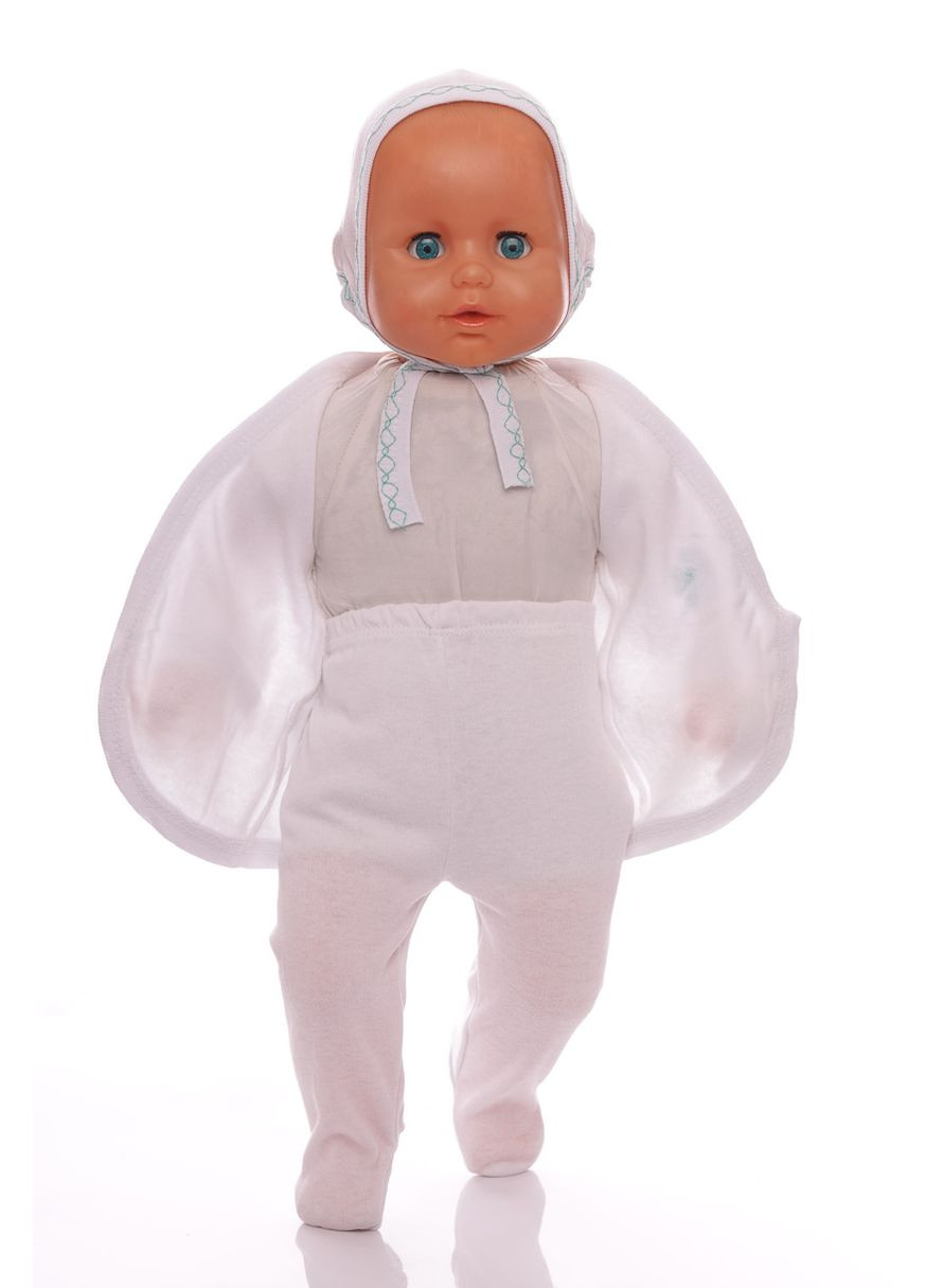 Білий демісезонний комплект на витяг для хлопчика трикотажний в коробці бант білий 62 см (40209) BABYKROHA