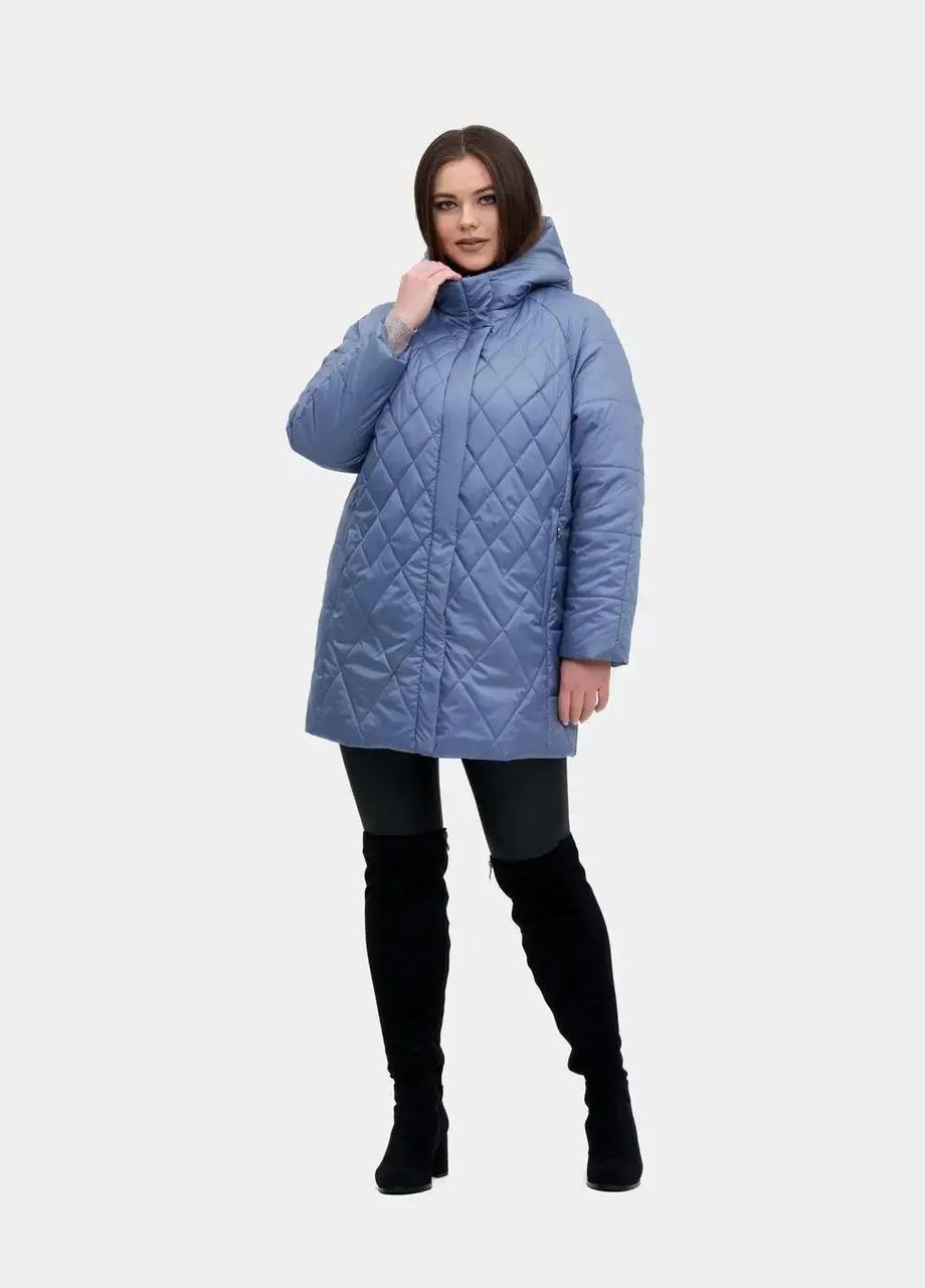 Блакитна демісезонна весняна жіноча куртка великого розміру SK