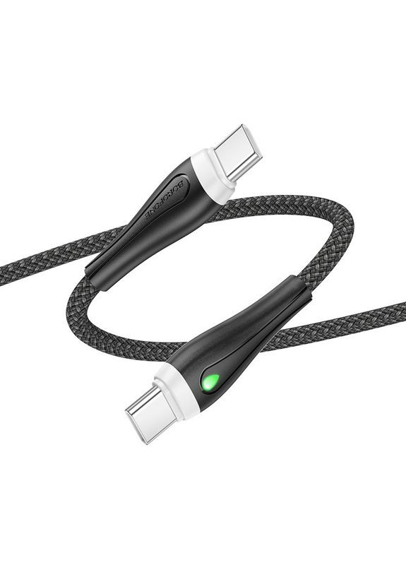 Кабель USB Type-C до USB Type-C / Провід шнур юсб тайп сі на юсб тайп сі для швидкої зарядки та передачі даних 1м Borofone (356096745)