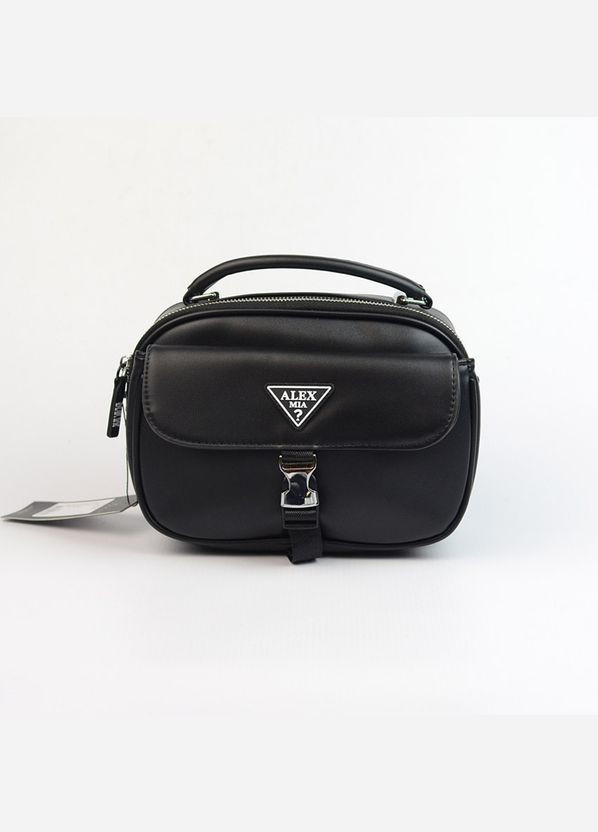 Сумочка жіноча чорна маленька красива з ручкою та довгим ремінцем Alex&Mia (338182406)
