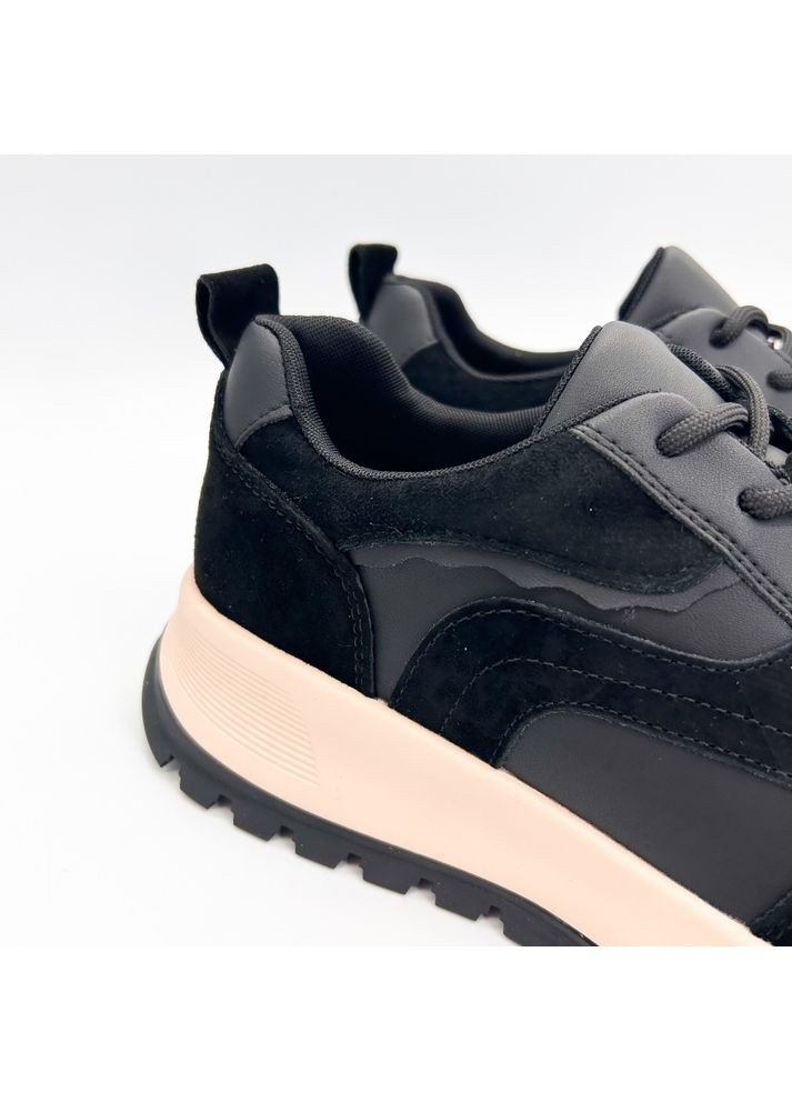 Кроссовки (р) Замша/Экокожа 0-1-1-LF-80205-3 Lifexpert чёрные (354312361)