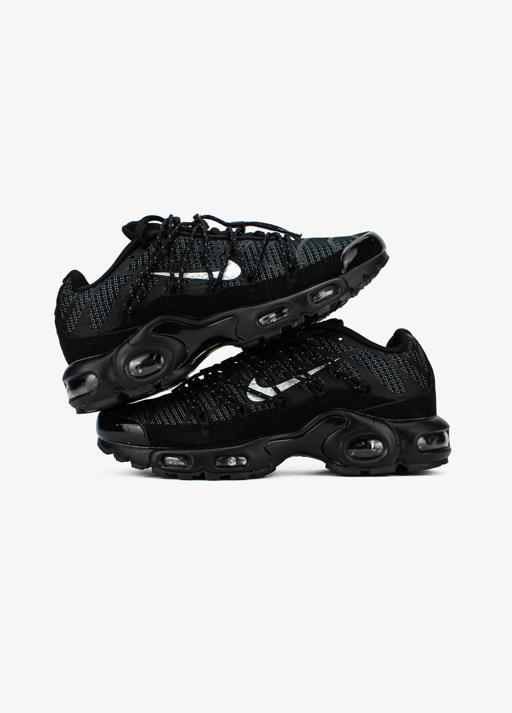 Чорні всесезон кросівки чоловічі nike air max tn plus utility black | аір макс тн плюс чорні No Brand