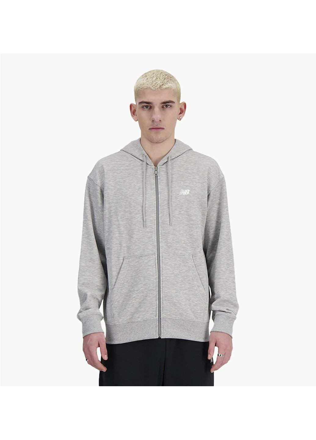 Женская толстовка Sport Essentials Full Zip Grey MJ41502AG New Balance (364838063)