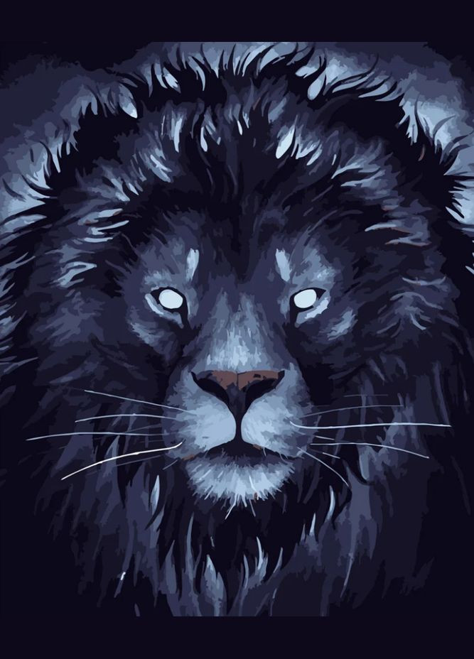 Картина за номерами Темний лев 40х50 см DY196 ( ) Strateg (328944224)