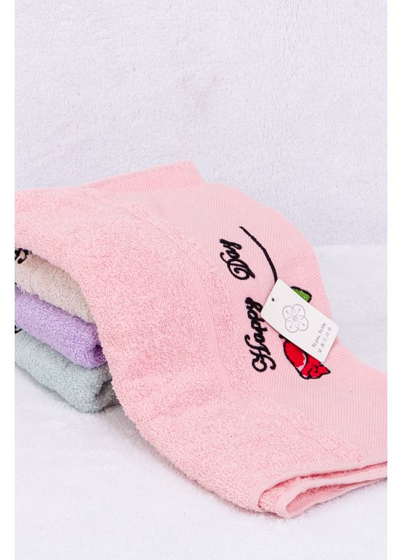 Полотенце "Happy day" (p-17278) Носи своє розы пудровый