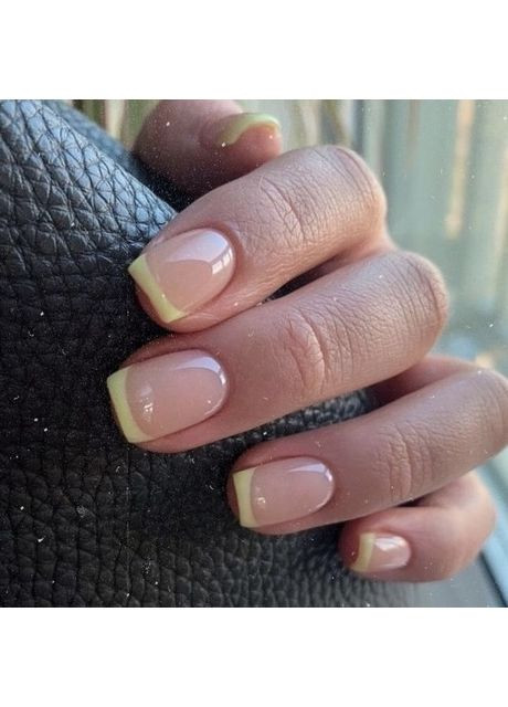 Накладные ногти, желтый френч 2-1,5 см, набор 24 шт. No Brand (372114424)