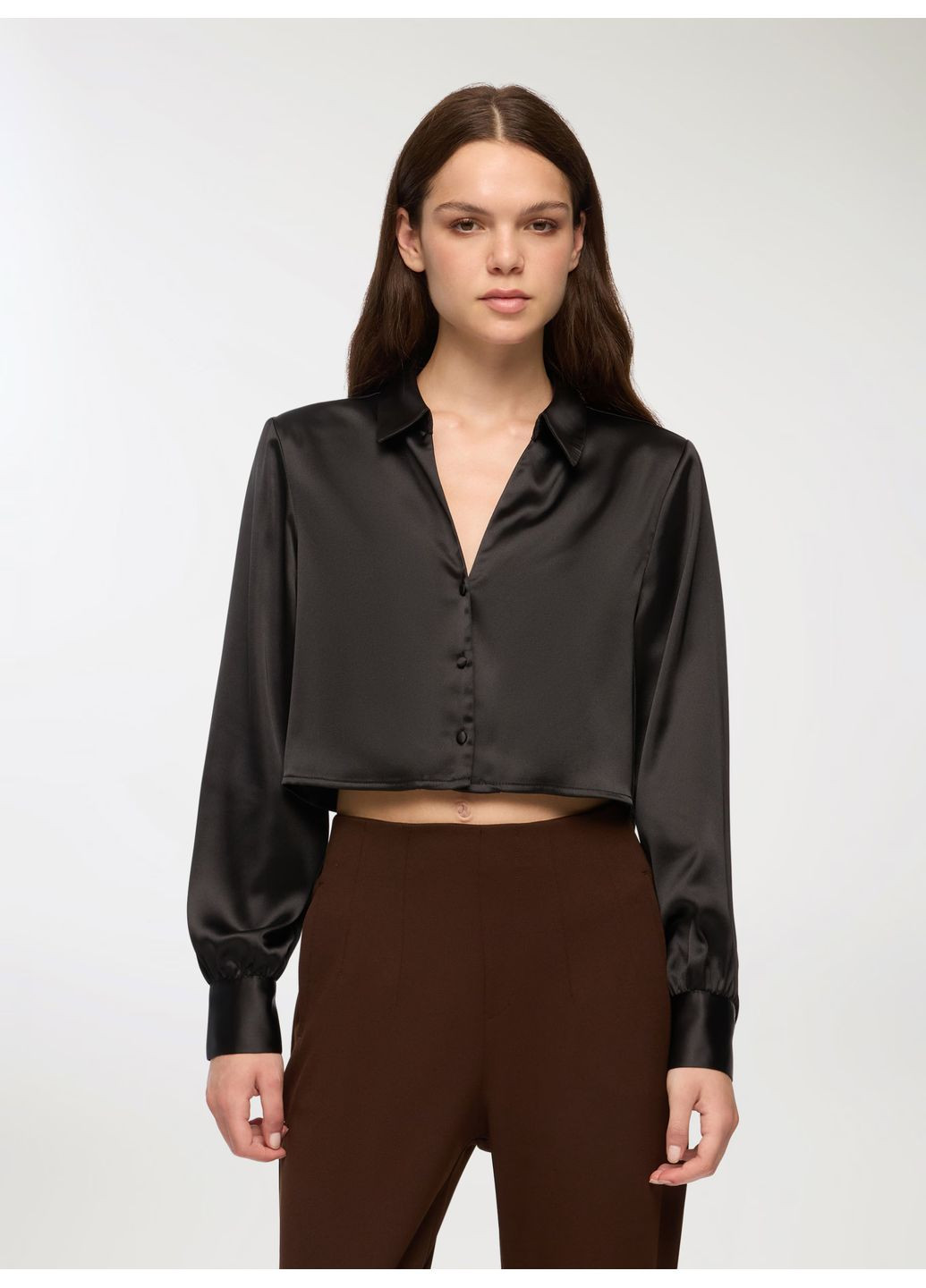 Чёрная блузка женщин Terranova