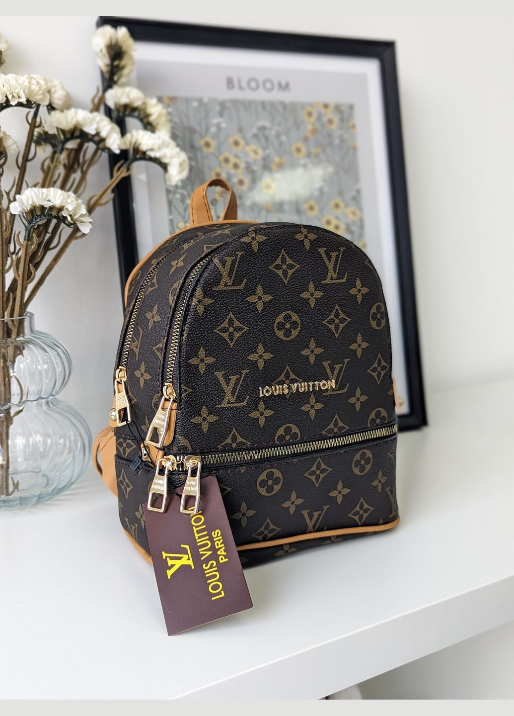 Рюкзак Луи Витон Backpack Mini коричневый+беж. No Brand (318536107)