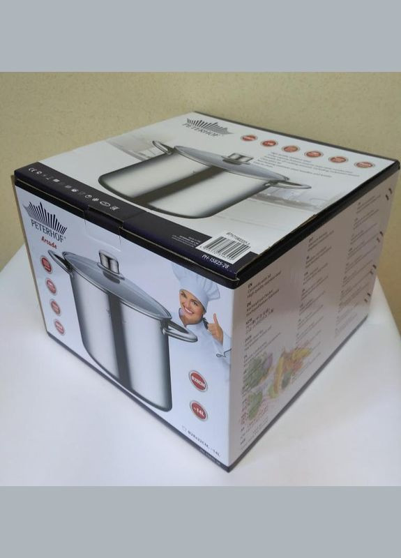 Кастрюля нержавейка с крышкой 32 см, 19 л (PH-15825-32) Peterhof (334714127)