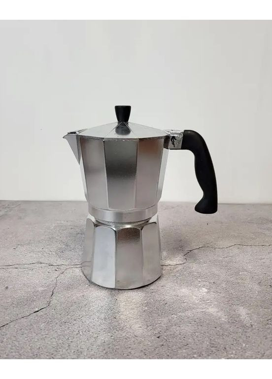 Гейзерна кавоварка Сomo GU-1000-6 300 мл 6 чашок сіра Gusto (361398812)