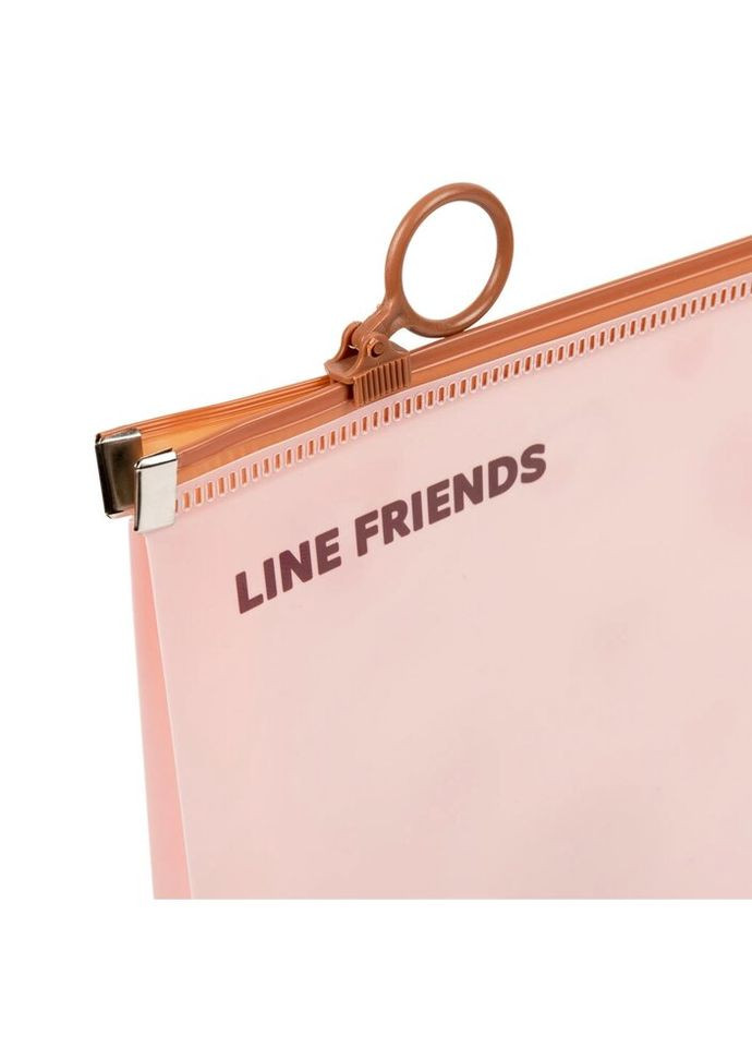 Папка-конверт на блискавці A4 Line Friends Brown 492090 24х32х2.5 см Yes (335584091)