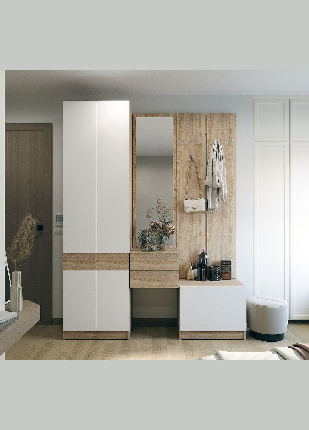 Передпокій Сола (модульний комплект - 2 елементи) 105х40х215 (DRS-011747) Doros (366087016)