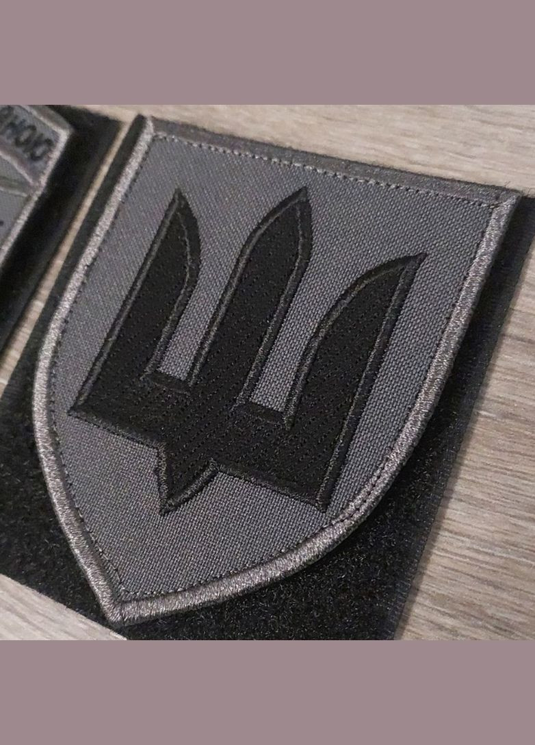 Шеврон Сухопутные войска Украины на сером фоне No Brand (336381805)