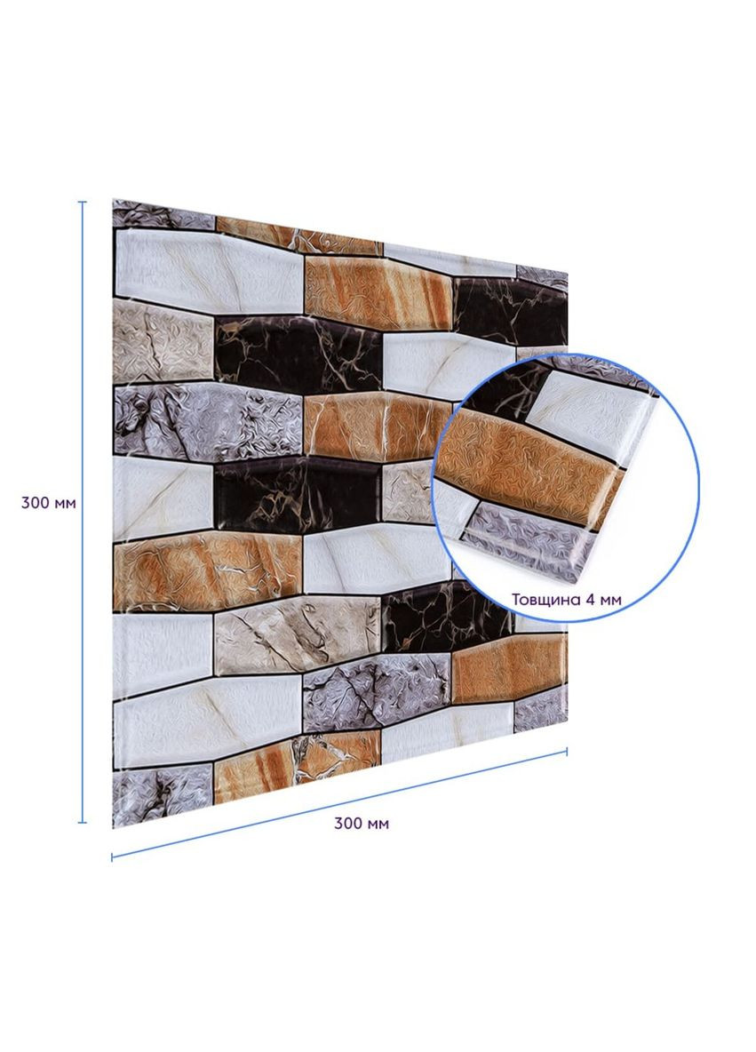 Декоративна ПВХ плитка на самоклейці квадрат 300х300х5мм, ціна за 1 шт. (СПП-605) SW-00000672 Sticker Wall (292564753)