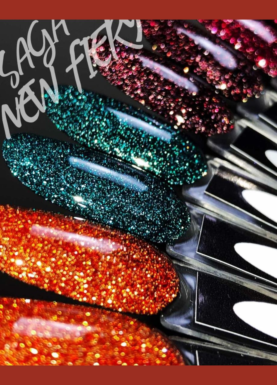 Светоотражающий гель-лак Fiery 26 Фуксия Saga (342376577)