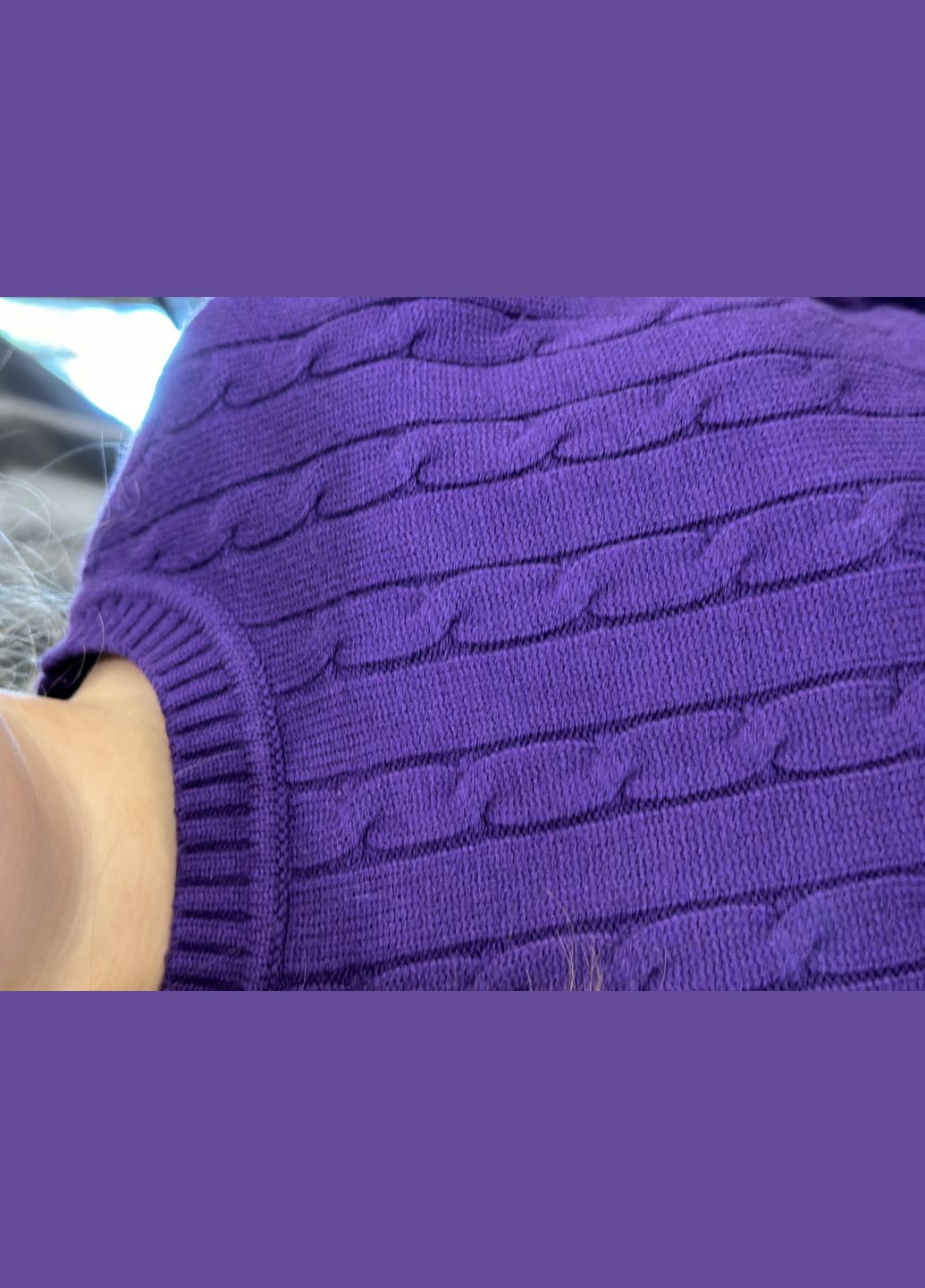 To Be Too tbt2487 свитшот вязаный свитер для девушки (италия) фиолетовый однотонный фиолетовый праздничный, коктейльный, деловой, повседневный, кэжуал, деним вискоза