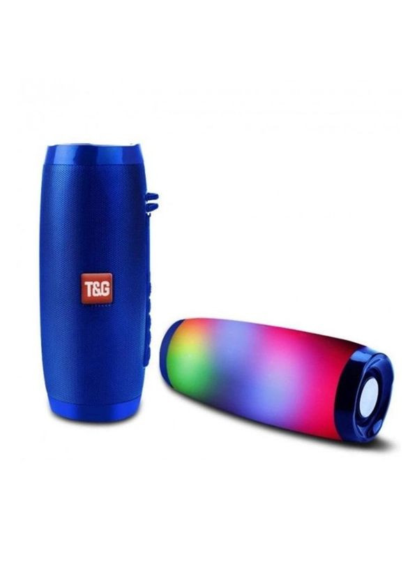 Бездротова акумуляторна портативна Bluetooth колонка, FM-радіо, USB, micro-SD з підсвіткою TG-157 B T&G (346048880)