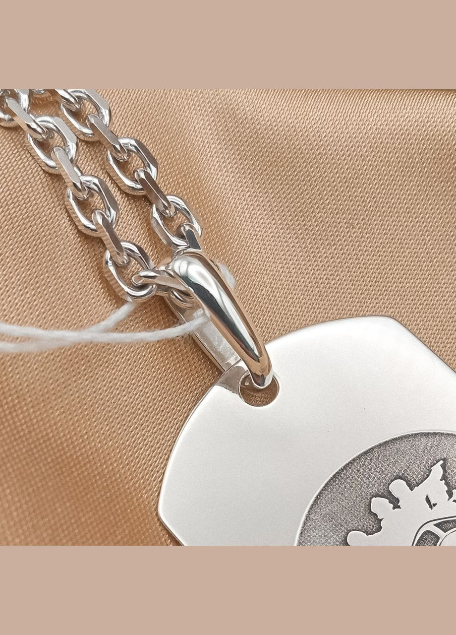 Срібний жетон з гравіюванням. Подарунок для військового. Гравіювання "Smoke on the water" арт.56801 No Brand (308040528)