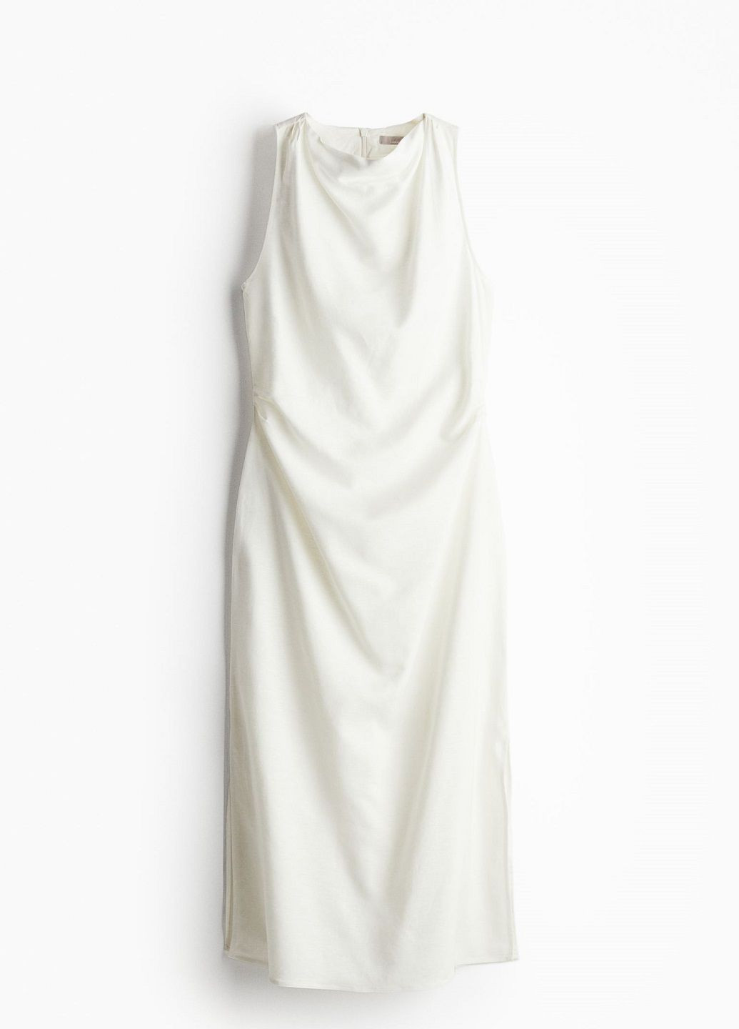 Белое деловое платье H&M однотонное