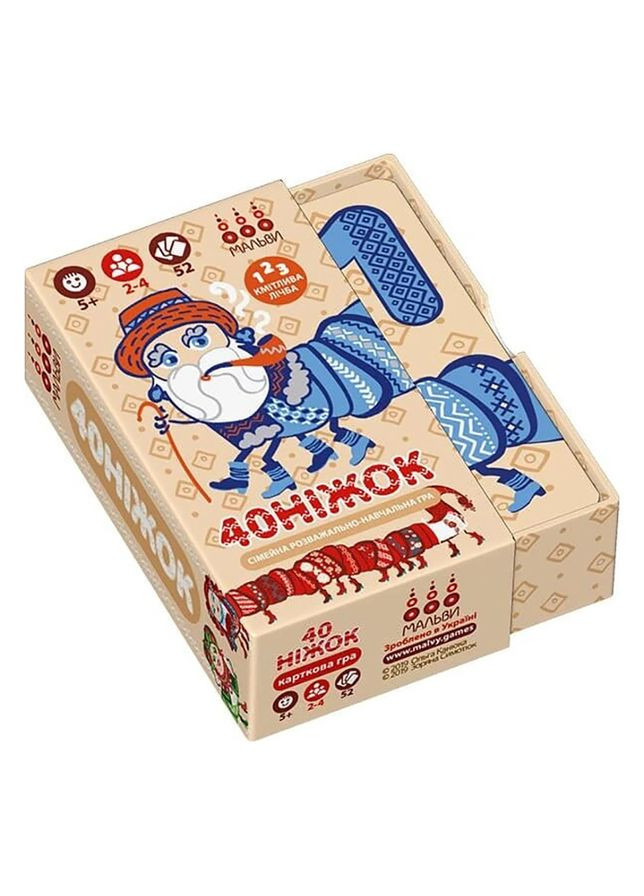 Настольная обучающая игра 40ножек 360067, 52 карты Мальви (336334427)