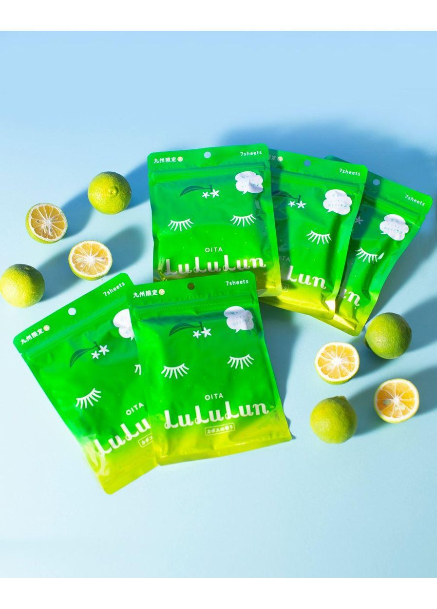 Face Mask Kyushu Kabosu увлажняющая маска с экстрактом кабоса, 7 шт LuLuLun (322290964)