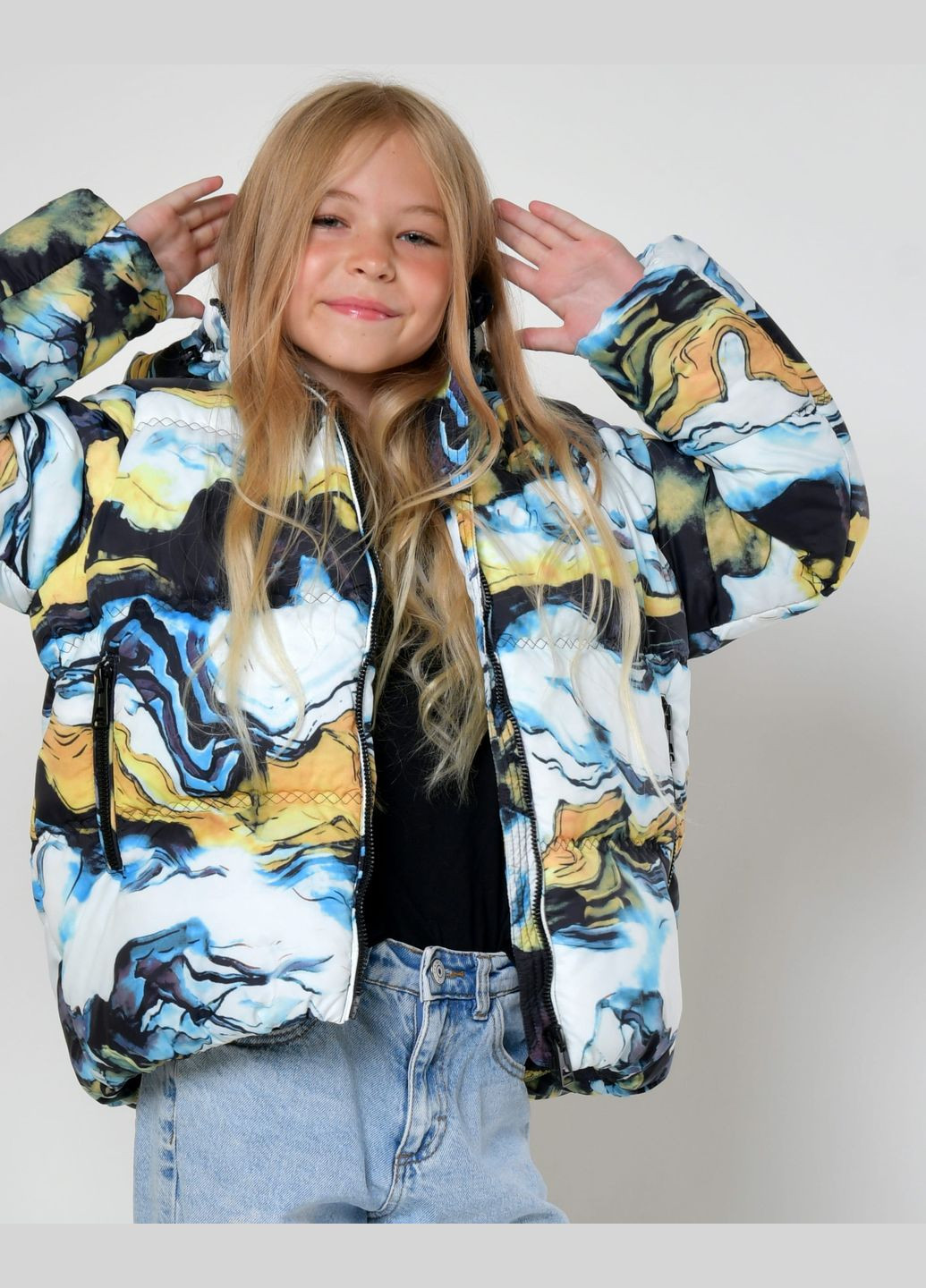 Блакитний зимній Пуховик X-Woyz