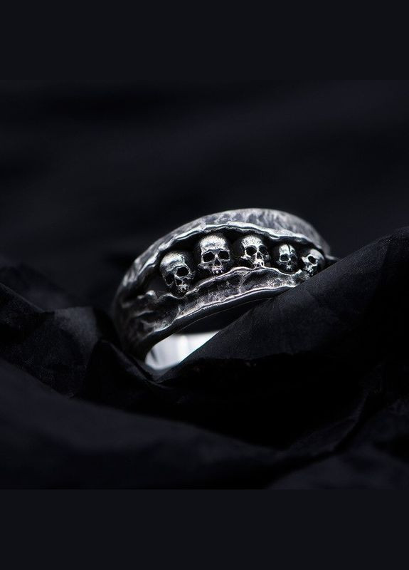 Перстень у вигляді черепів регульований розмір Fashion Jewelry (285110865)