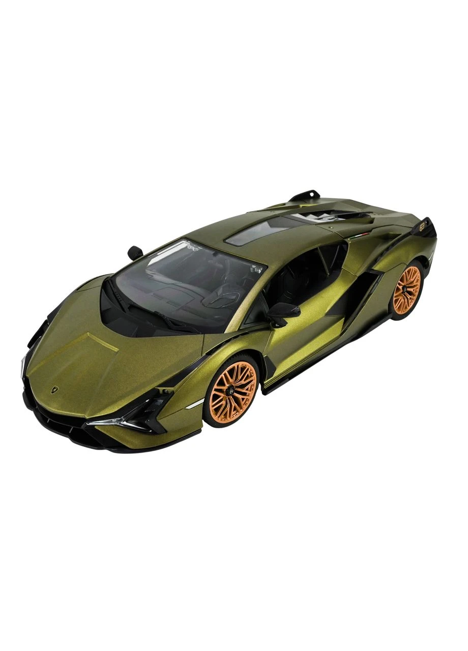 Машинка на радіокеруванні Lamborghini Sian 1:14 POWERMOTORS зелена, акумуляторна, подарунок для хлопчика 6+ No Brand (395437724)