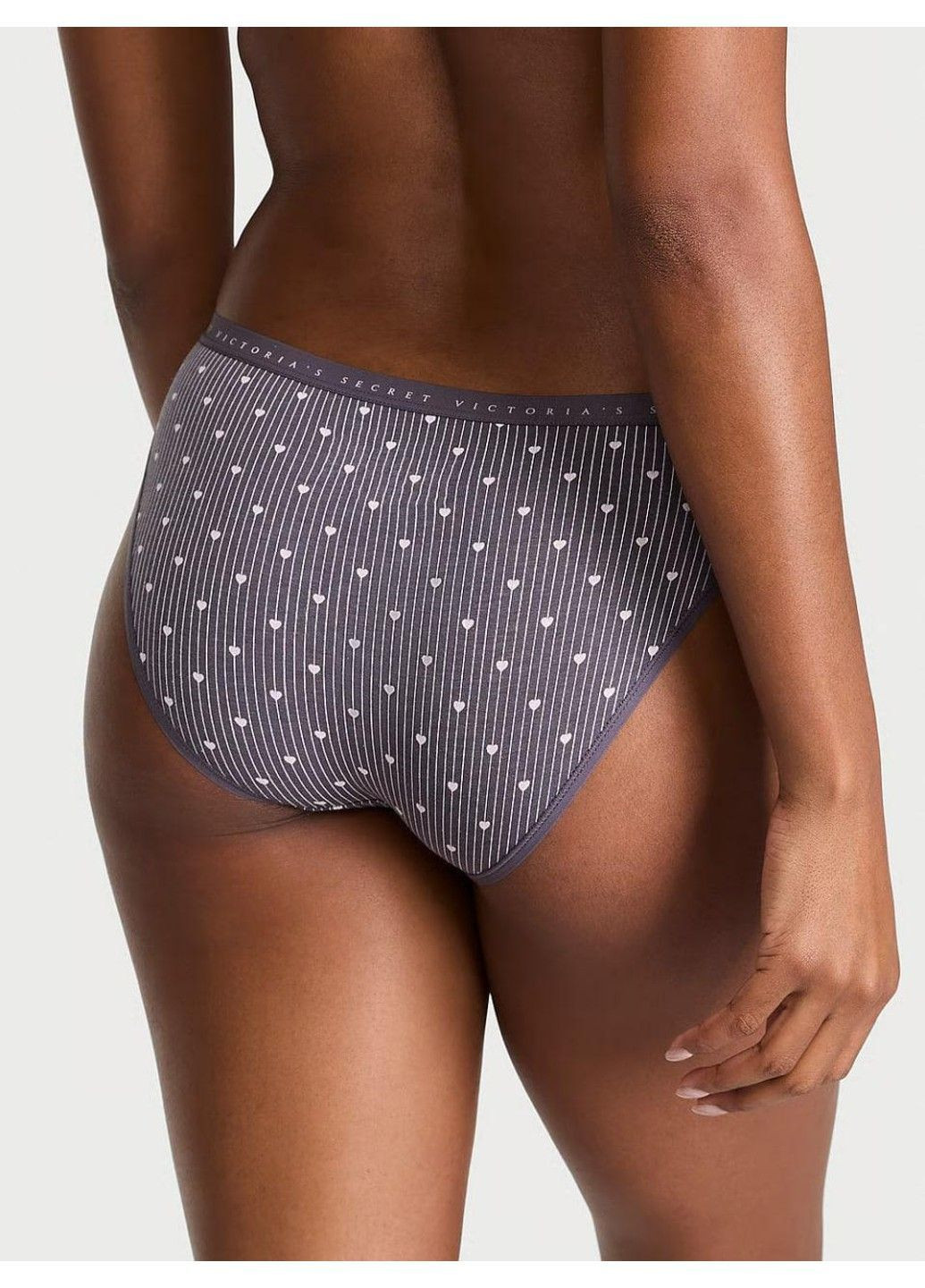 Трусики-бікіні жіночі з мікрофібри Seamless Bikini Panty сірі Victoria's Secret (365686092)