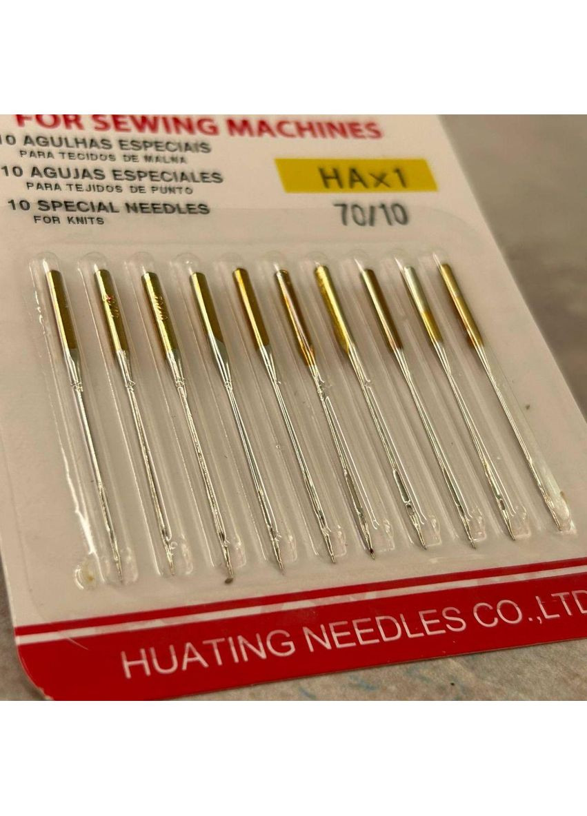 Иглы для бытовых швейных машин "Harp Needles" №70 -10шт Plus-plus (352750089)