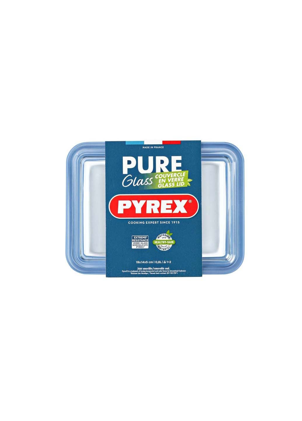 Форма з кришкою Pure Glass 19x14x5 см Pyrex (278230281)